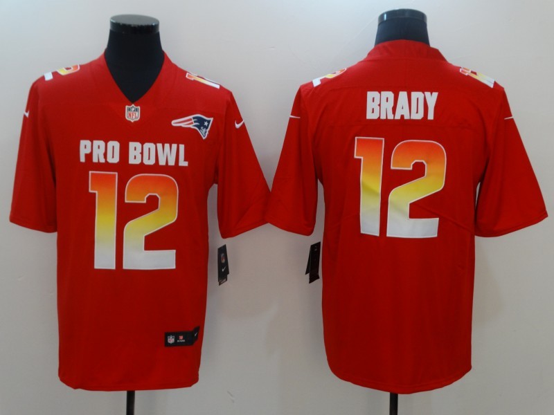Men's New England Patriots Tom Brady #12 Red Jersey